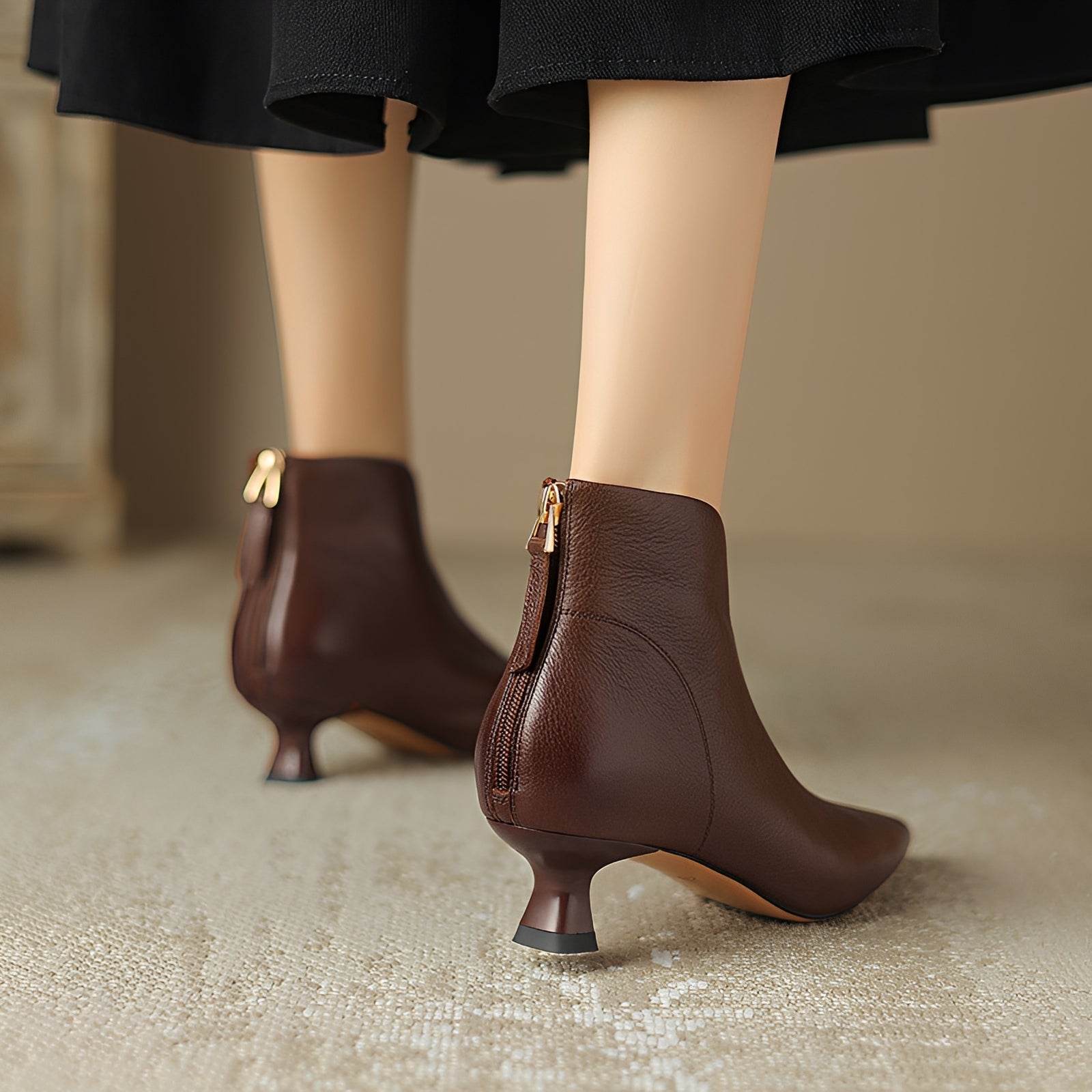 Samira - Schicke kurze Stiefel mit Absatz