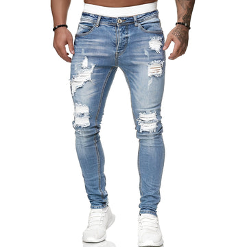 Annie - Herren-Skinny-Jeans mit lässigen Rissen