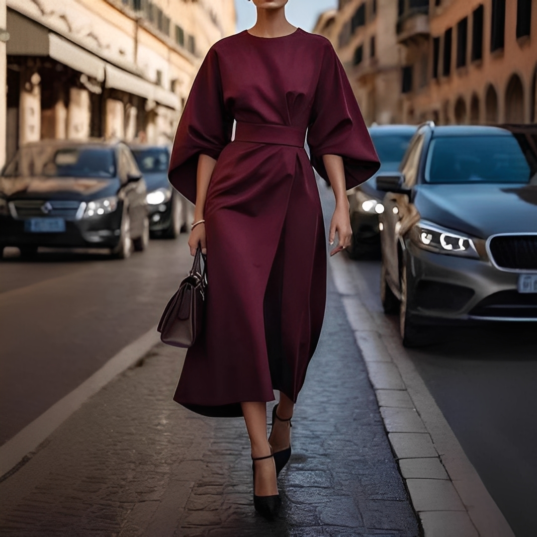 Lauriane - Schickes Damenkleid mit Laternenärmeln