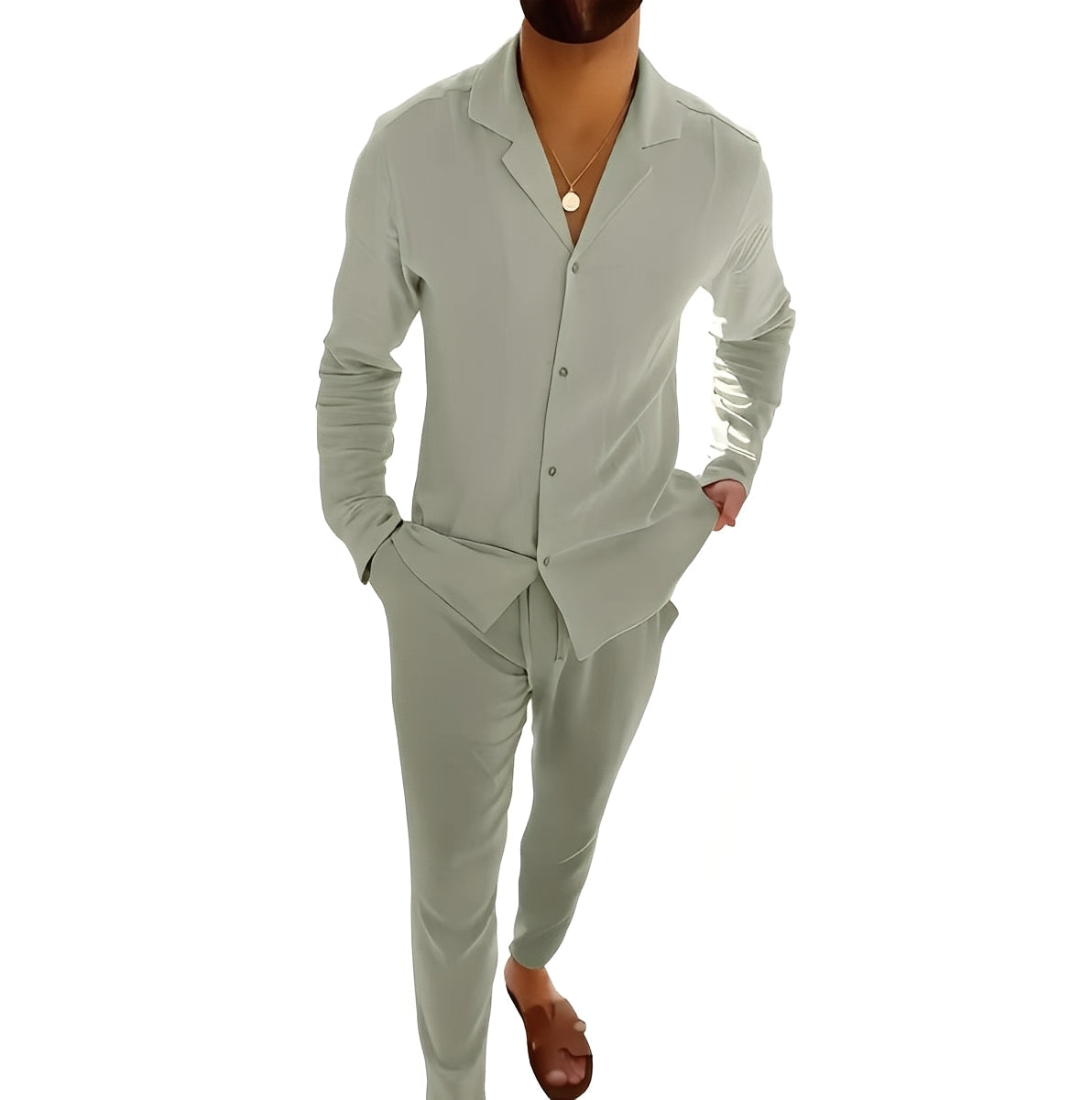 Hadrien - Herren-Set mit Langarmhemd und Hose