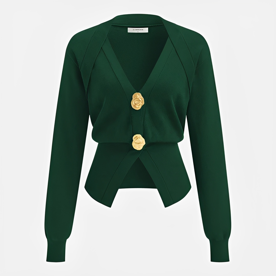 Kisha - Modische Jacke mit V-Ausschnitt