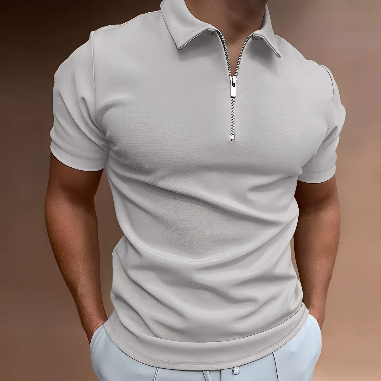 Carlos - Elegantes Polohemd mit Reißverschluss für Herren