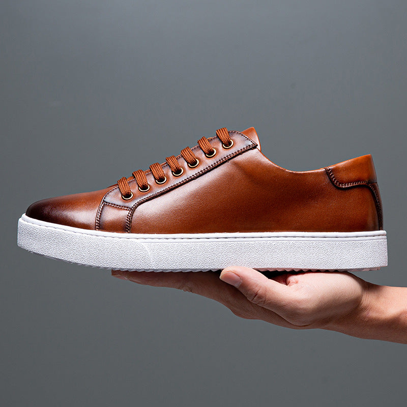 Dominik - Freizeit-Sneakers mit gebürstetem Finish