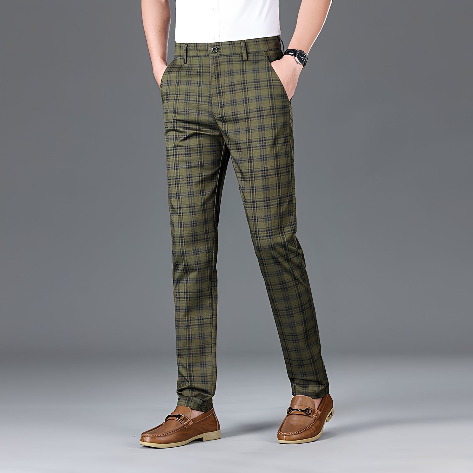 Myers - Komfortable Karierte Hose