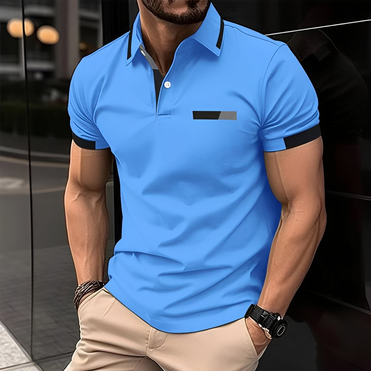 Julian - Elegantes, sportliches Polohemd mit Reverskragen für Herren