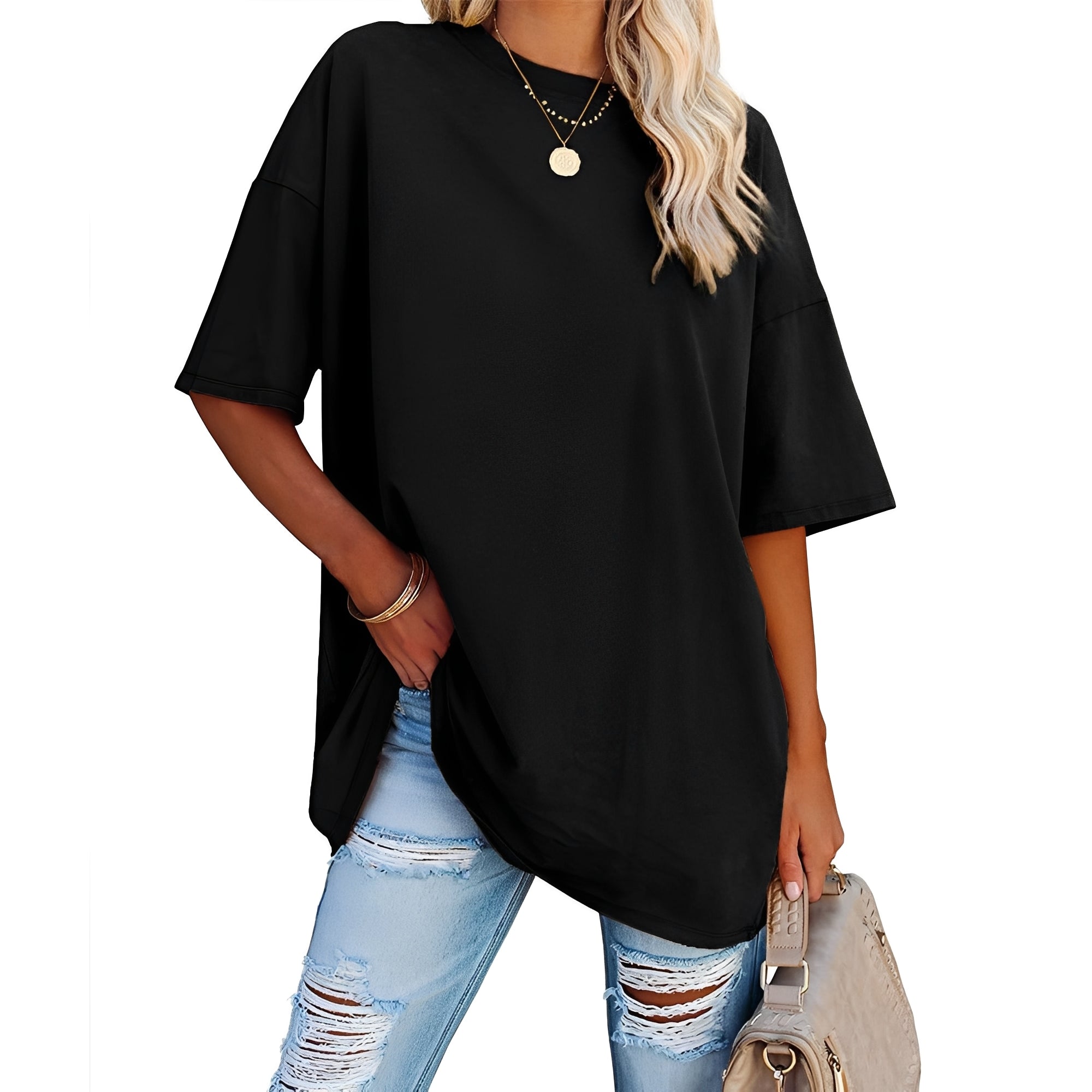 Alice - Lockeres T-Shirt mit weiten Schultern