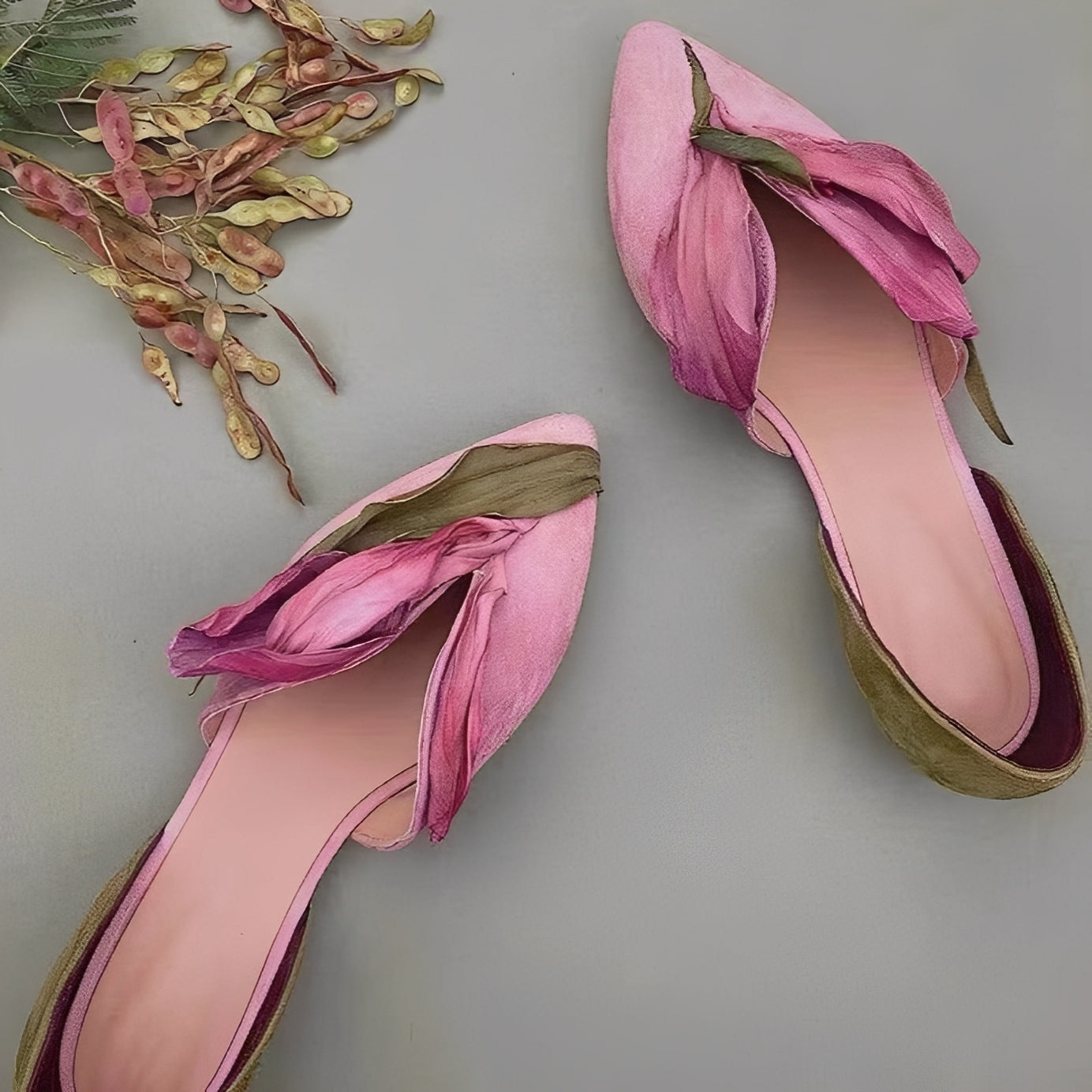 Jennifer - Stylische flache Damenschuhe mit Blumenmuster