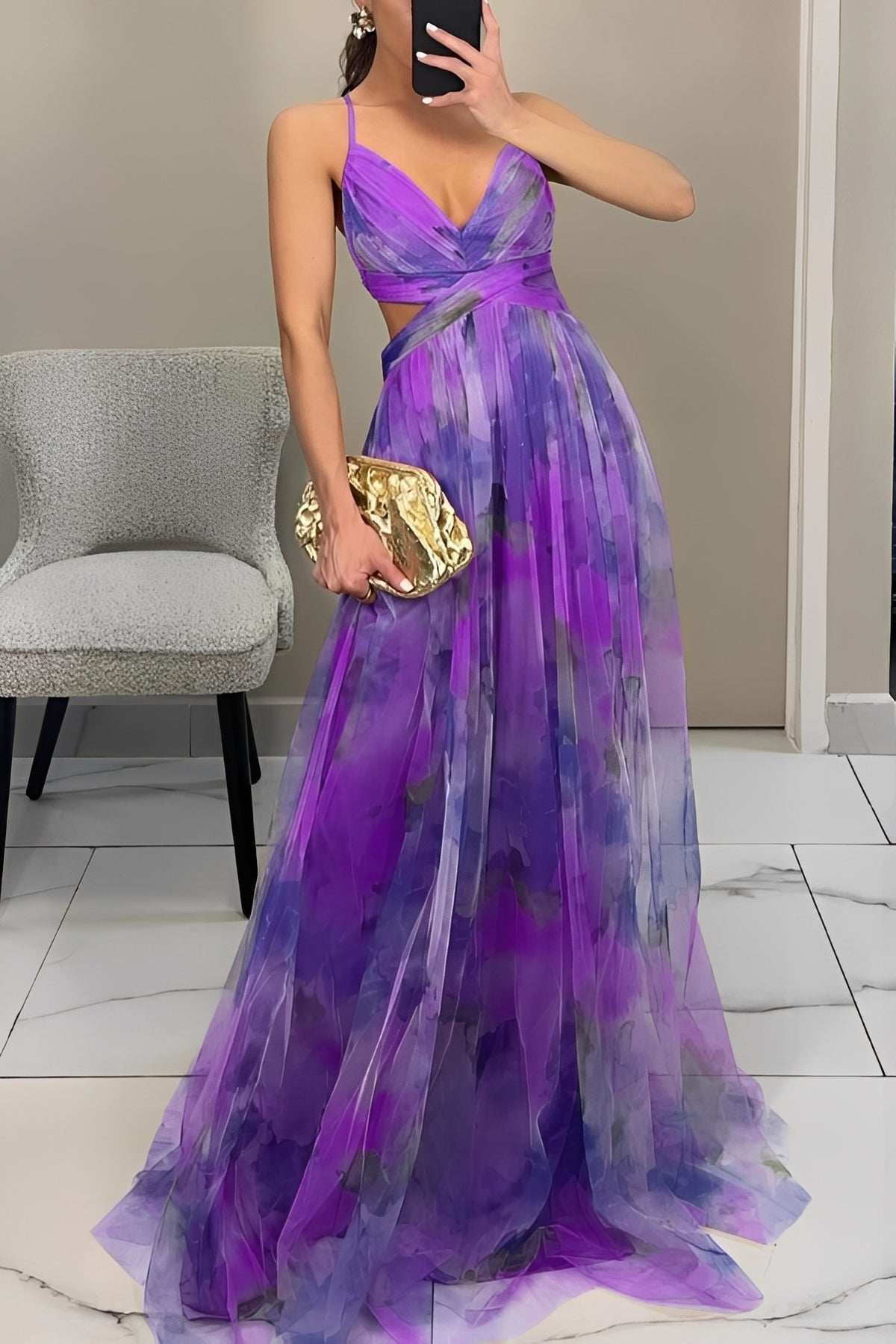 Davina - Elegantes A-Linien Maxikleid