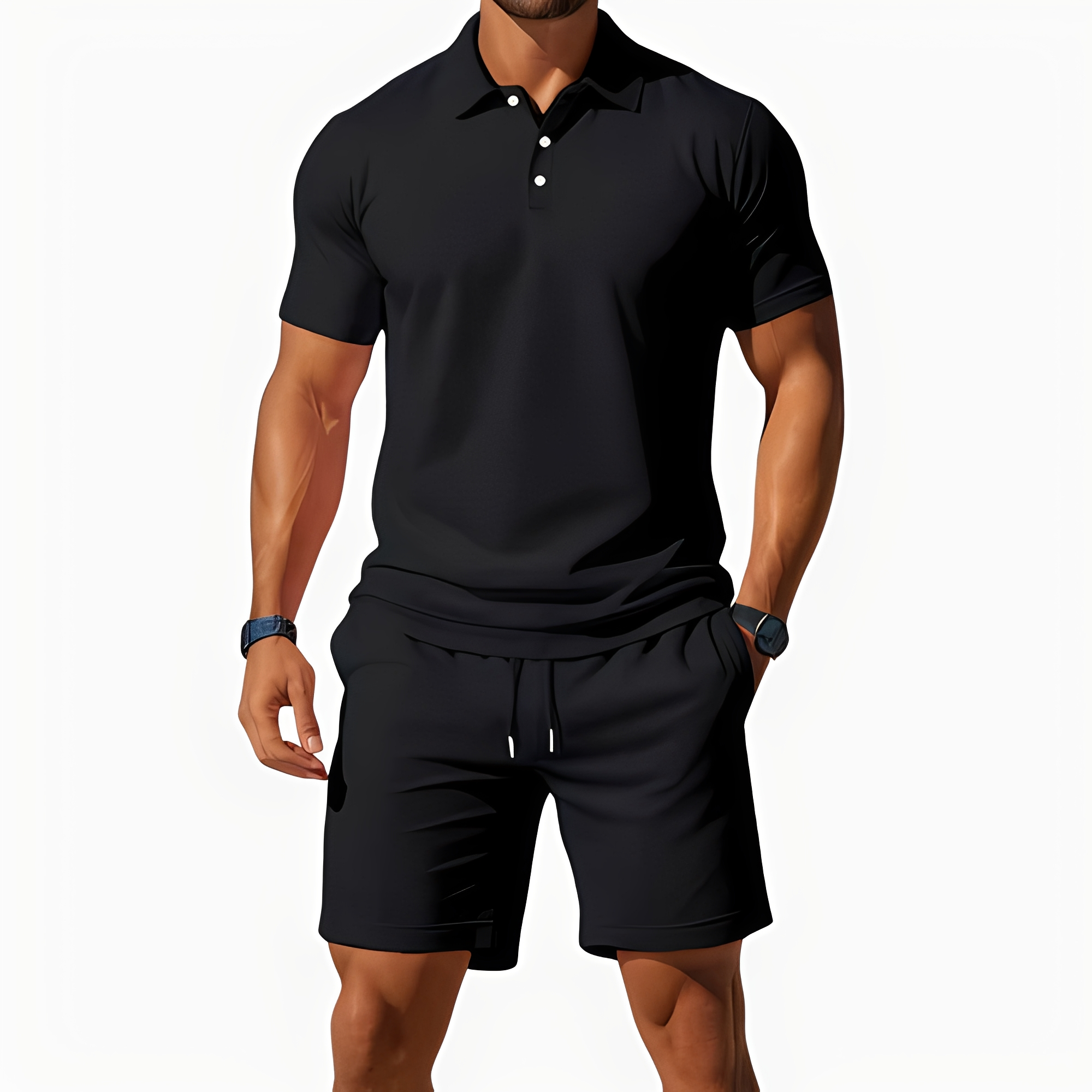 Aldrin - Modernes Polo- und Short-Set für Herren