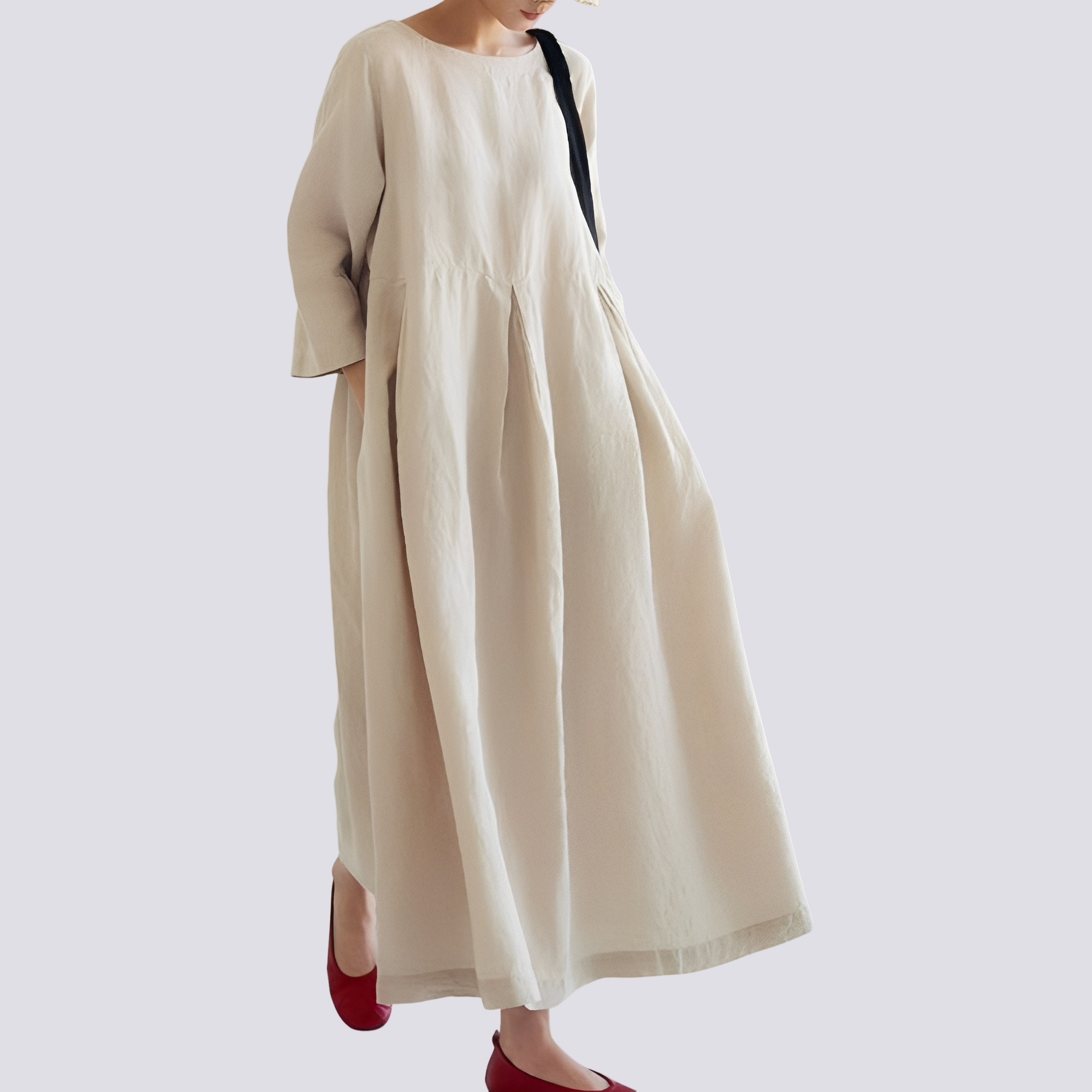 Veronica - Lockeres Damenkleid mit Taschen