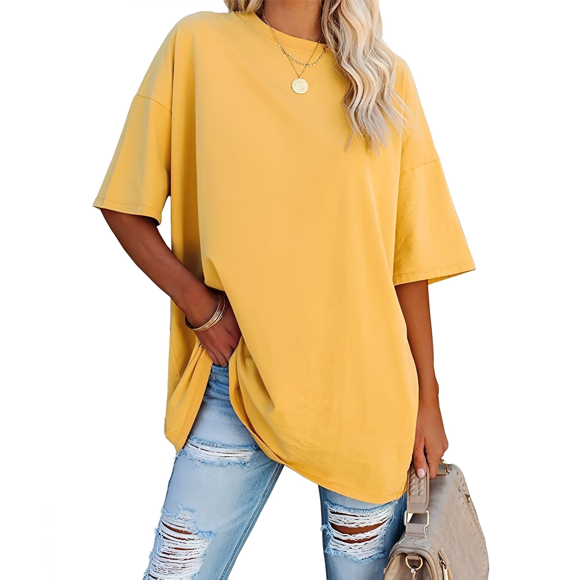 Alice - Lockeres T-Shirt mit weiten Schultern
