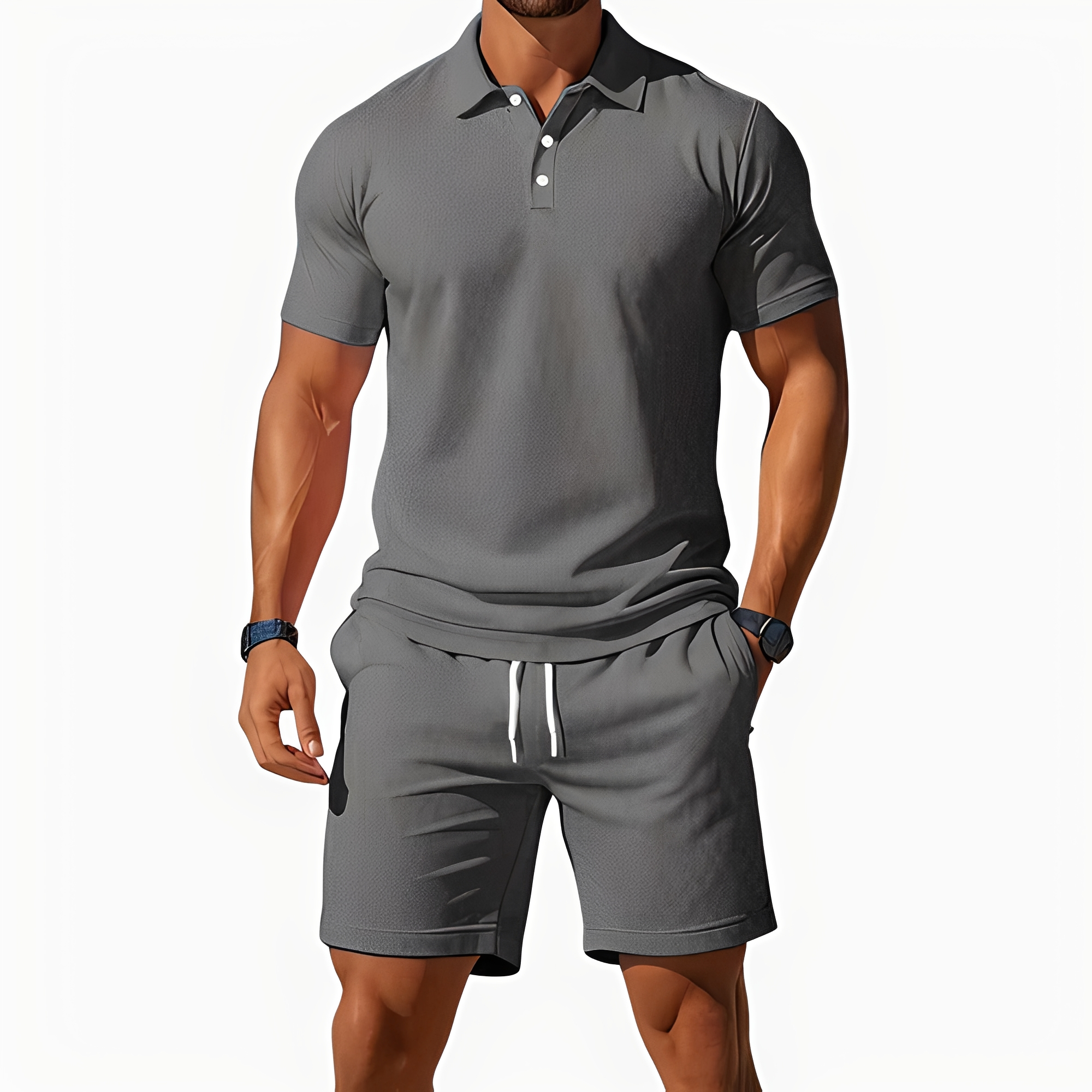 Aldrin - Modernes Polo- und Short-Set für Herren