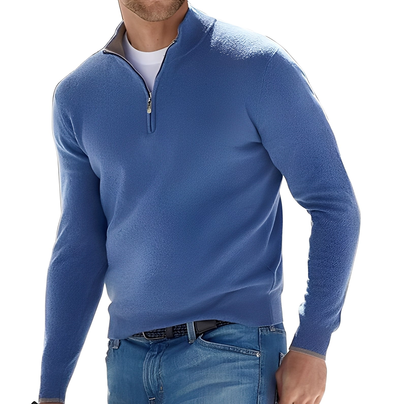 Ralph - Bequemer Herrenpullover mit Reißverschluss