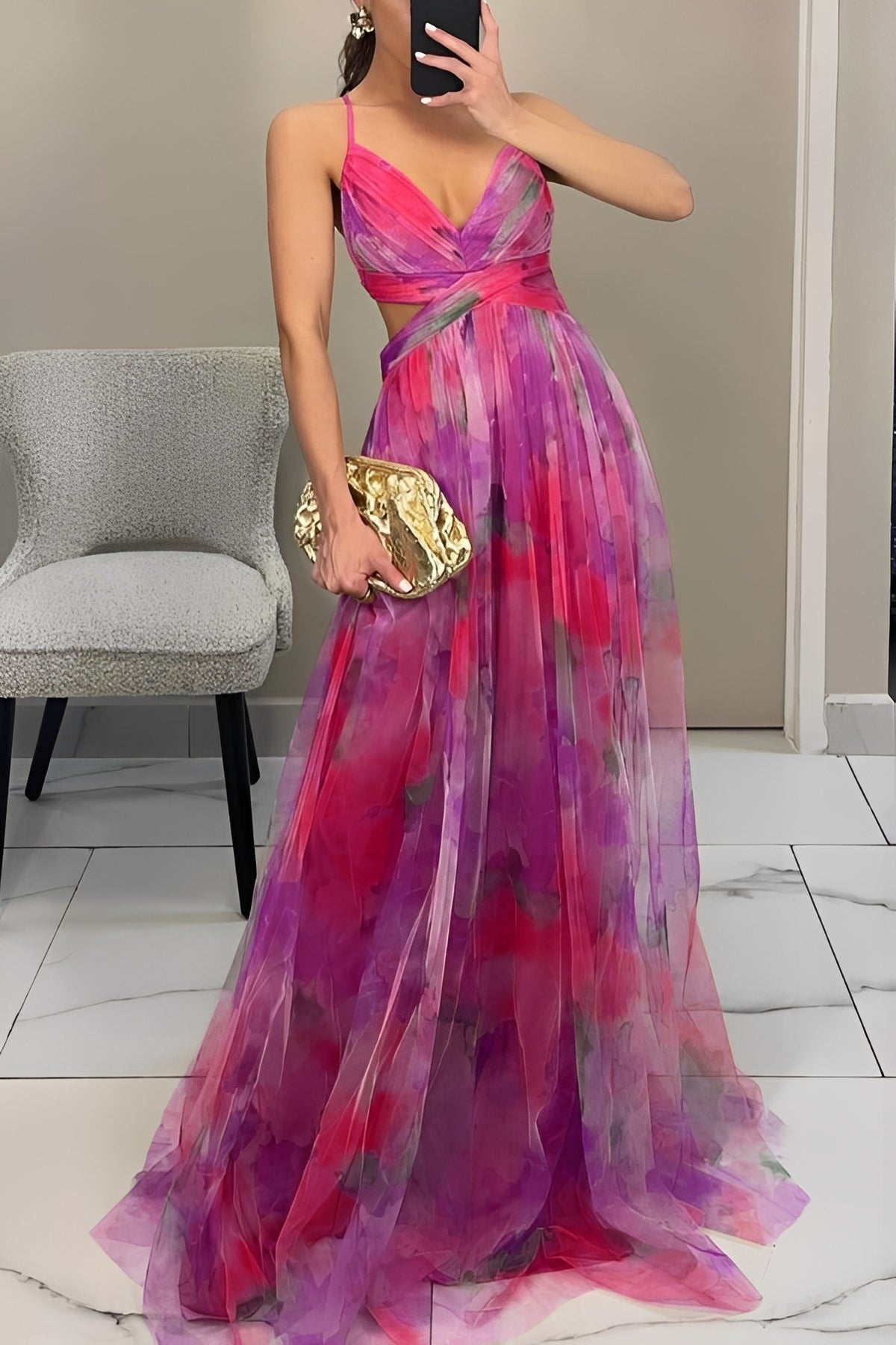 Davina - Elegantes A-Linien Maxikleid