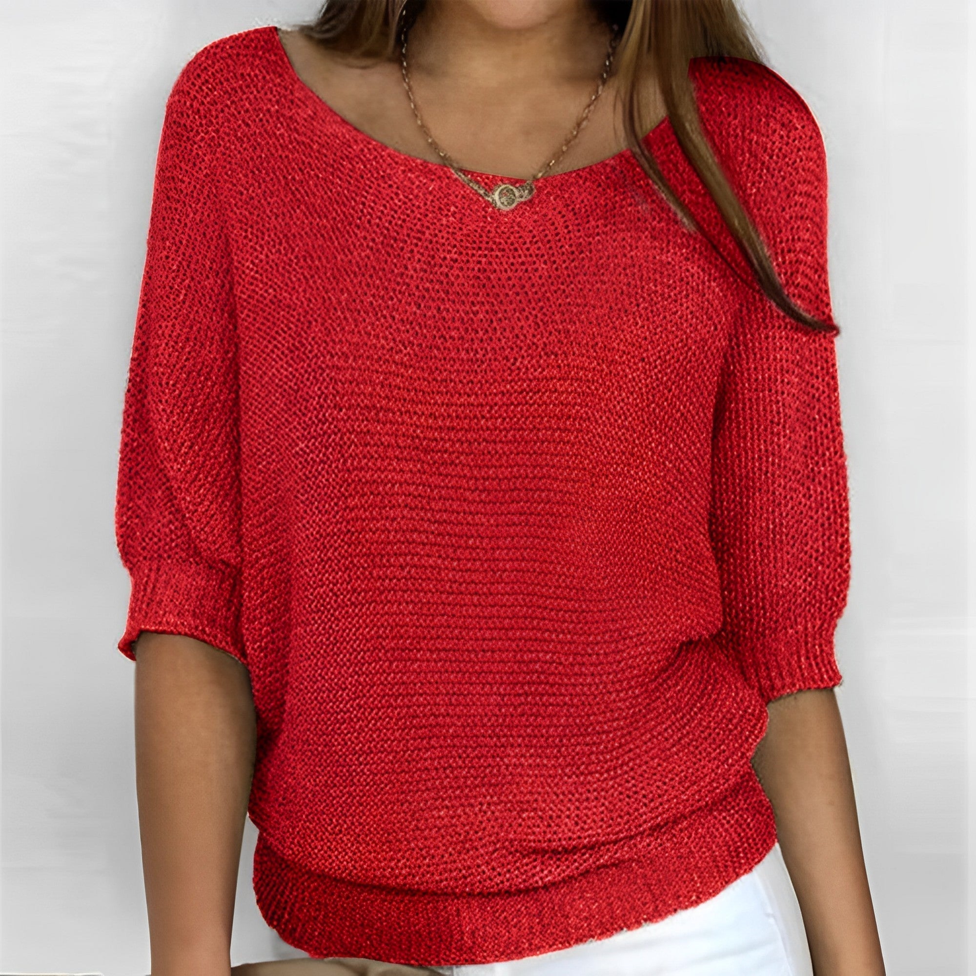 Leonie - Moderner Pullover mit Rundhalsausschnitt