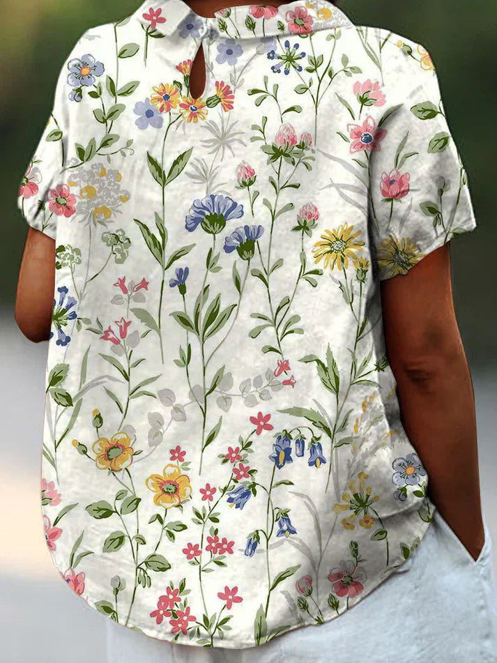 Teresa - Lockeres Hemd mit Blumenprint für Damen