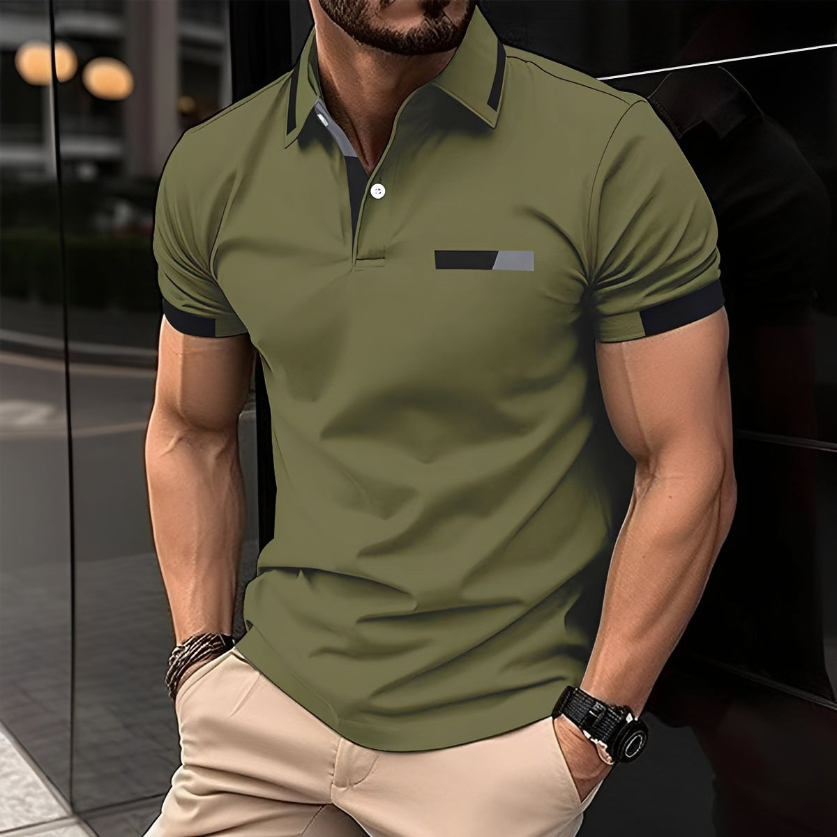 Julian - Elegantes, sportliches Polohemd mit Reverskragen für Herren