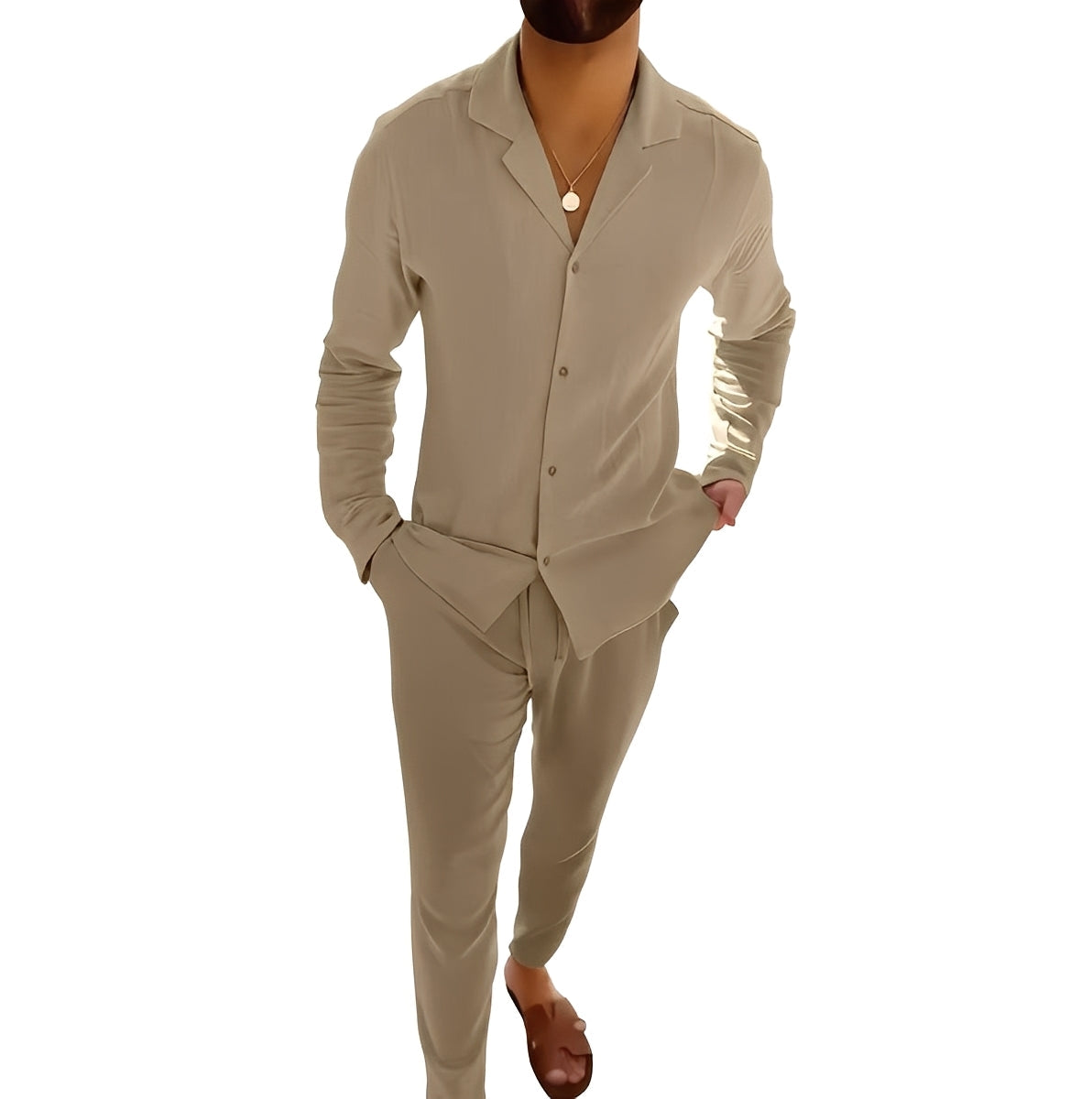 Hadrien - Herren-Set mit Langarmhemd und Hose