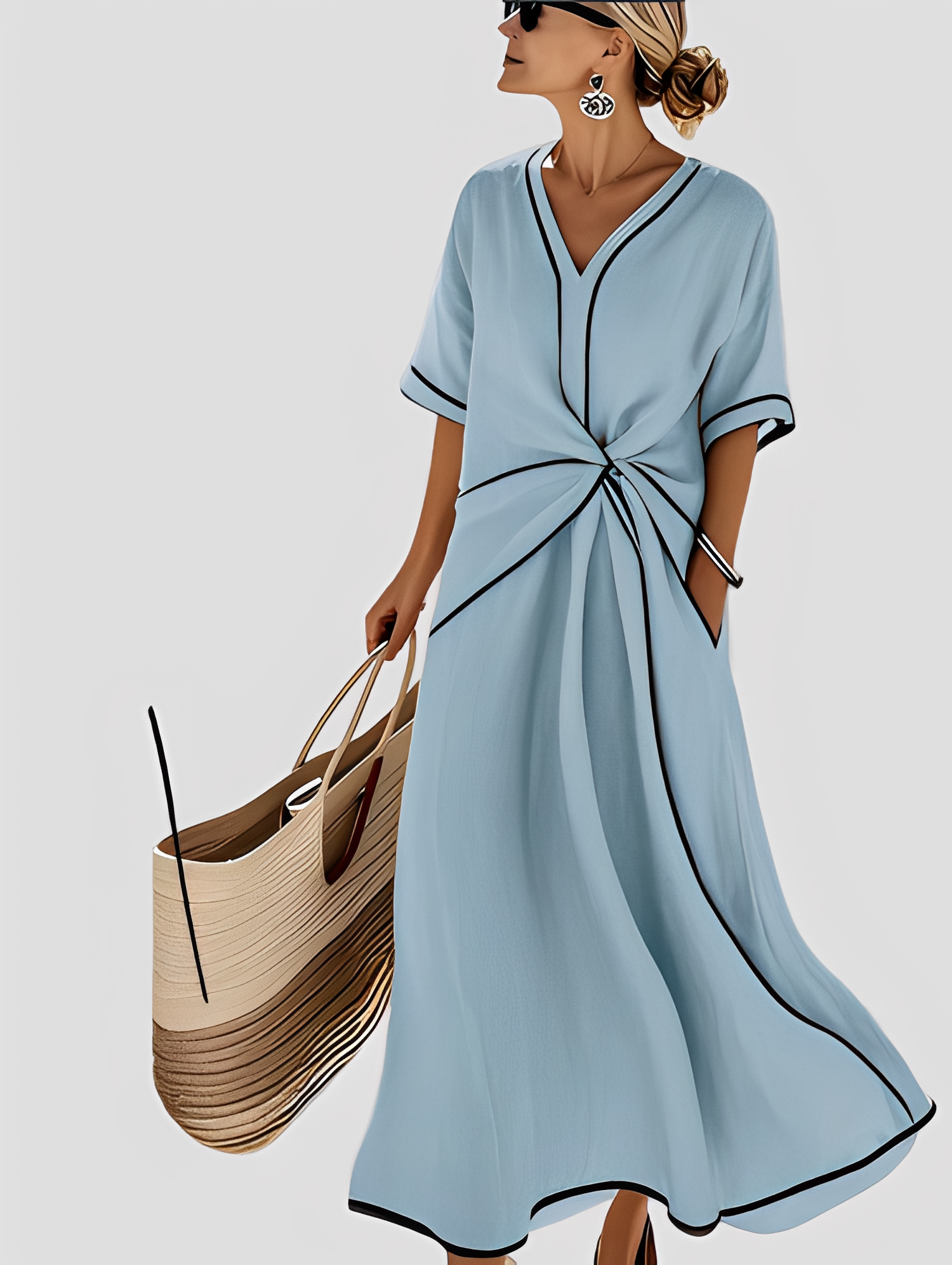 Mabel - Elegantes, locker geschnittenes Maxikleid für Damen