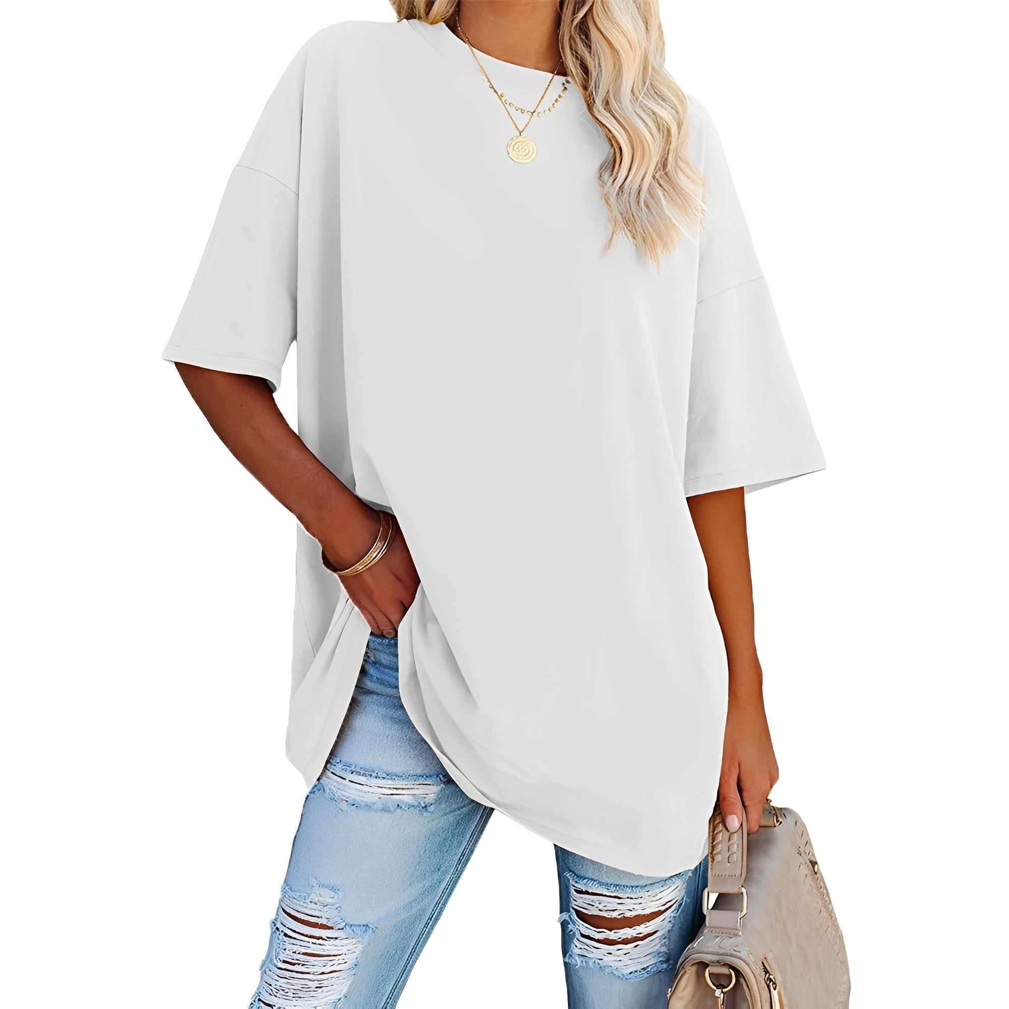 Alice - Lockeres T-Shirt mit weiten Schultern