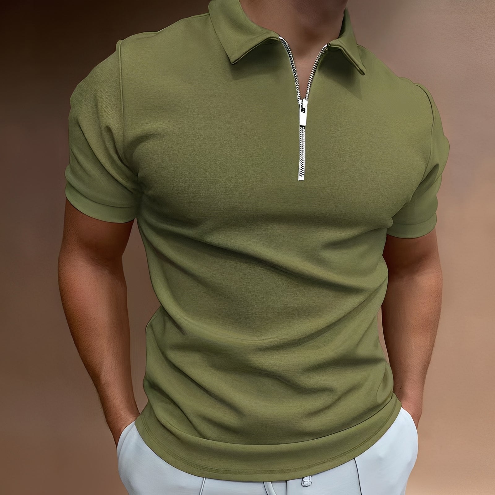 Carlos - Elegantes Polohemd mit Reißverschluss für Herren