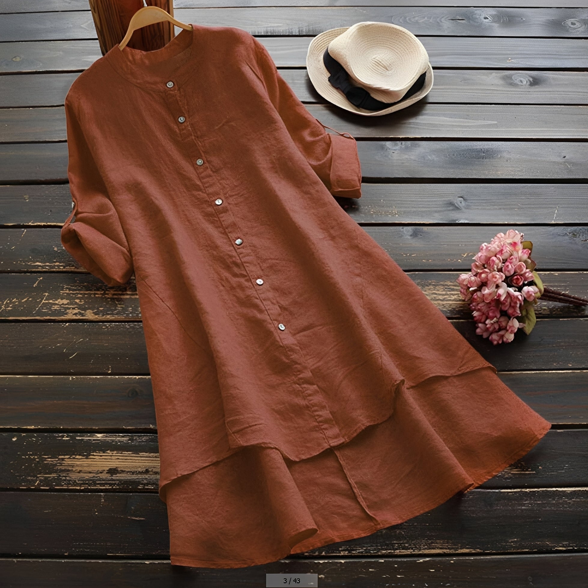 Mildred - Elegantes Kleid mit Knöpfen