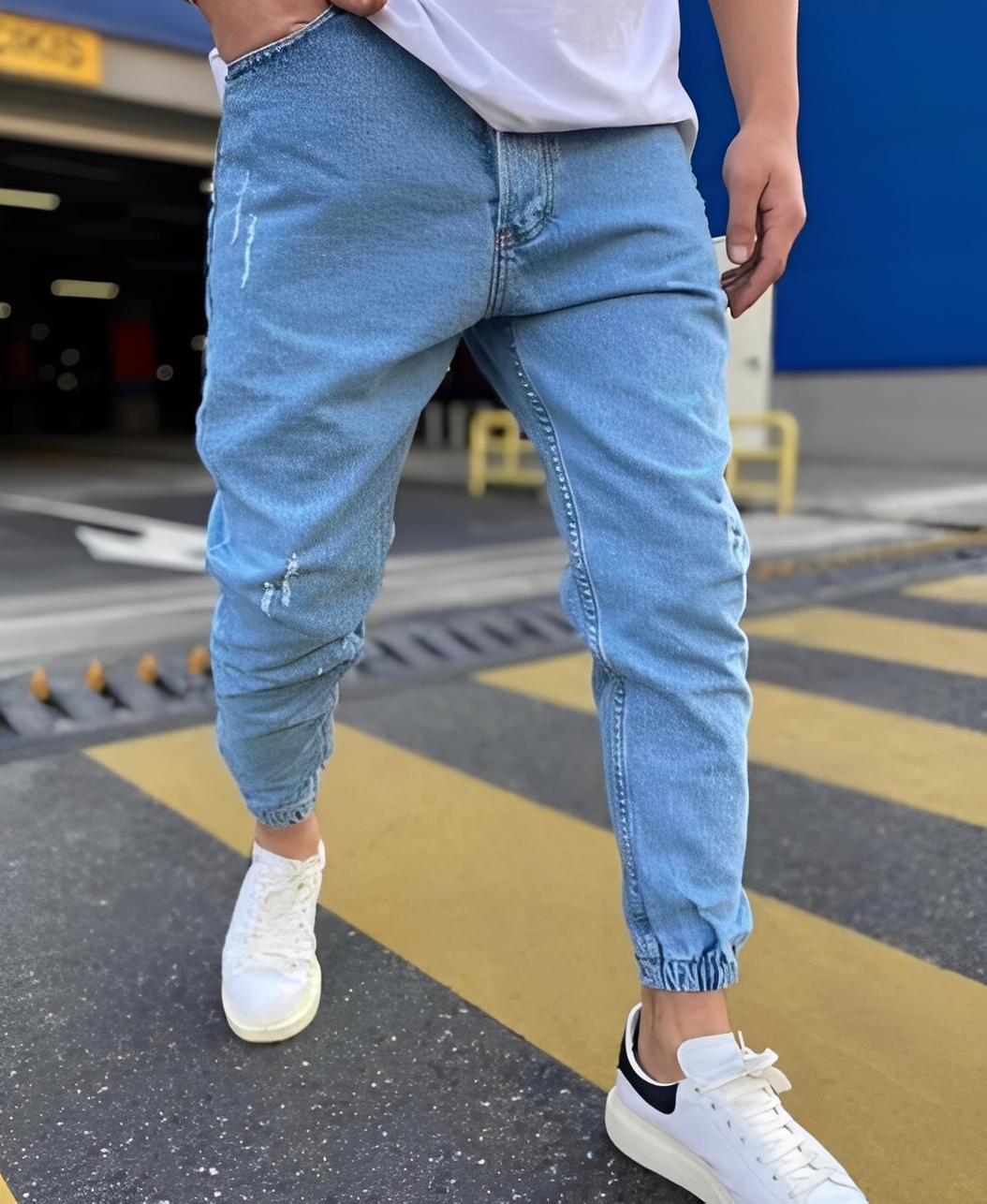 Andre - Modische Herren-Slim-Fit-Jeans mit Rissen