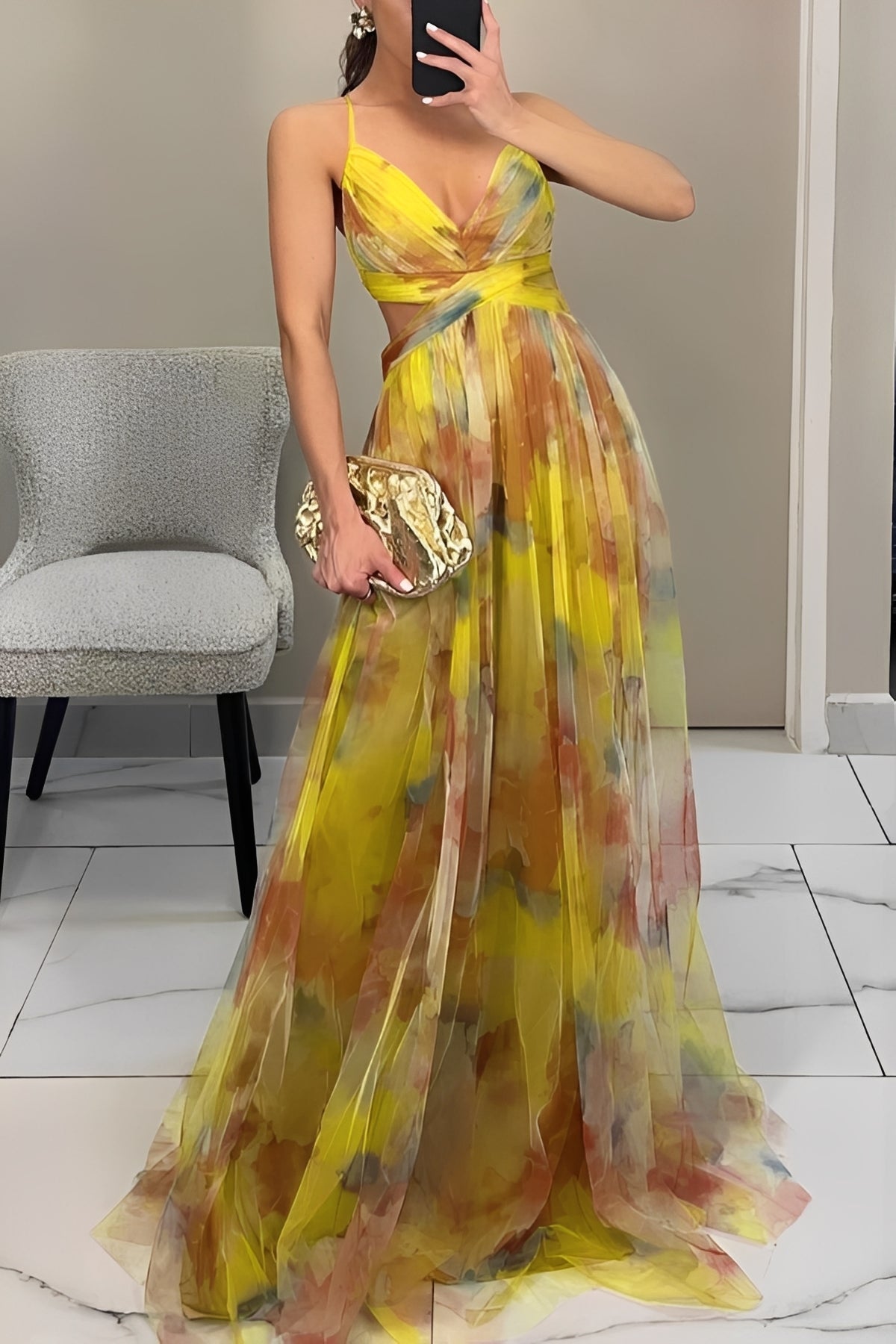 Davina - Elegantes A-Linien Maxikleid