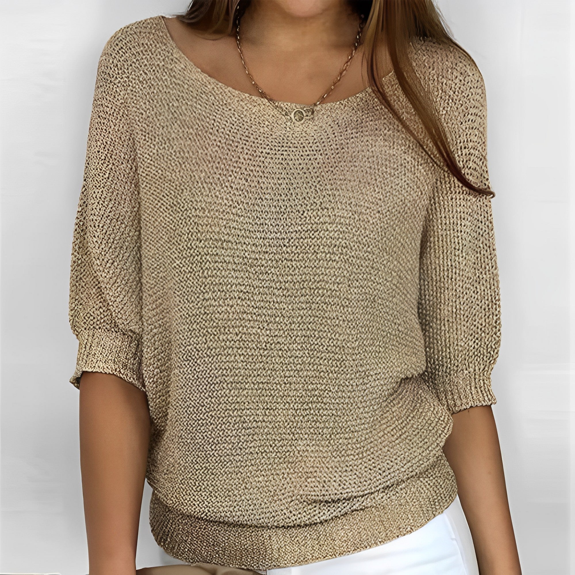 Leonie - Moderner Pullover mit Rundhalsausschnitt