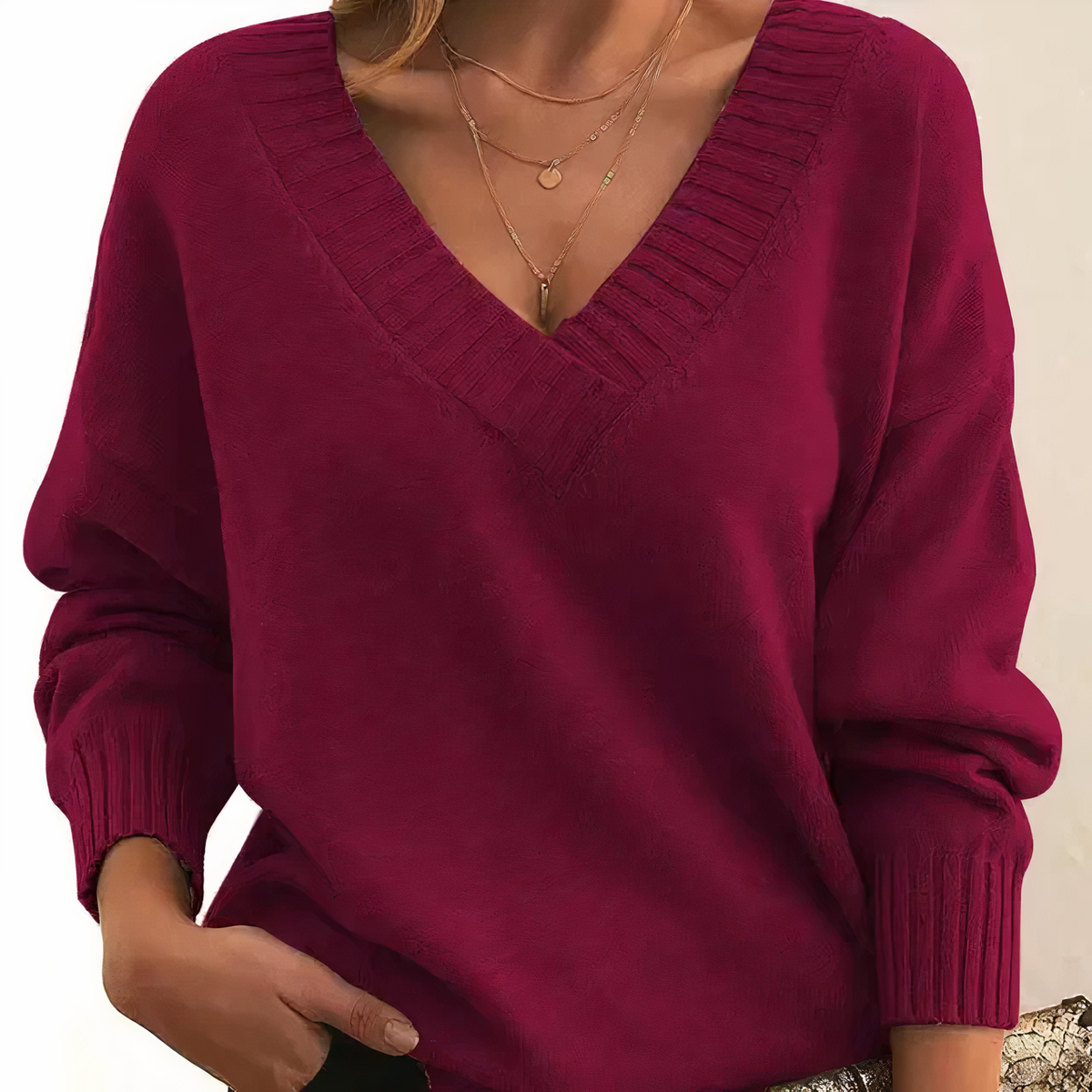 Herbst –modischer und bequemer Pullover