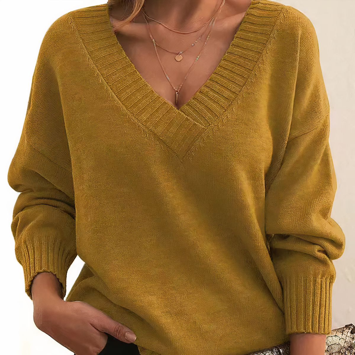 Herbst –modischer und bequemer Pullover