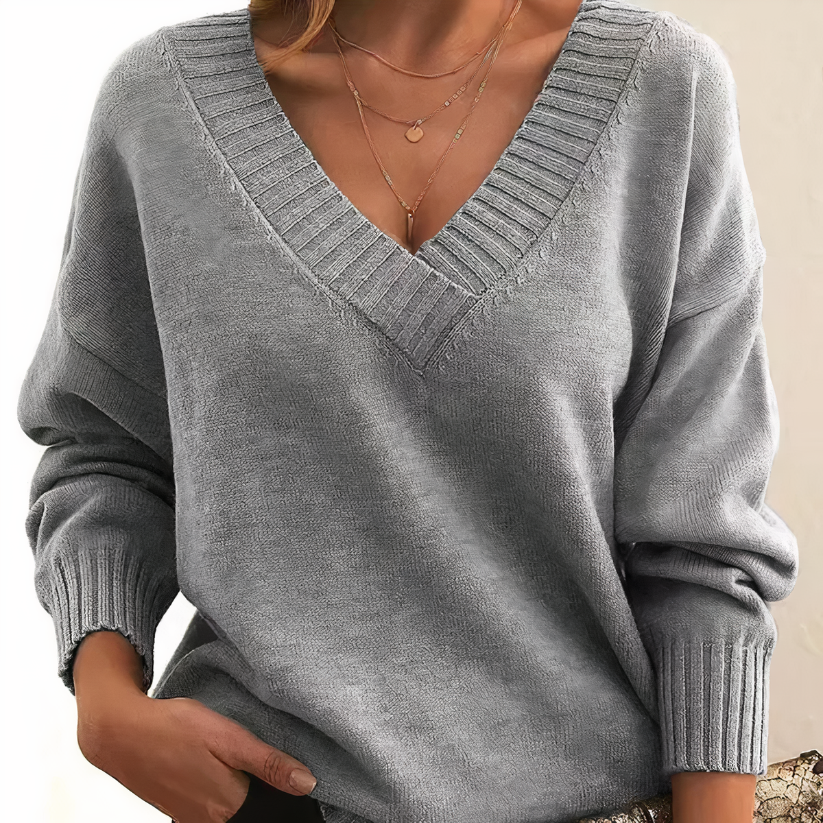 Herbst –modischer und bequemer Pullover