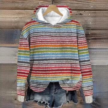 Maacah - Modische Kapuzenjacke mit Streifen