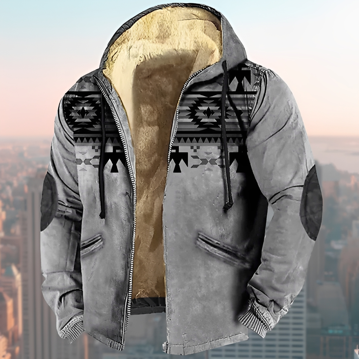 Laszlo - Retro-Hoodie-Jacke