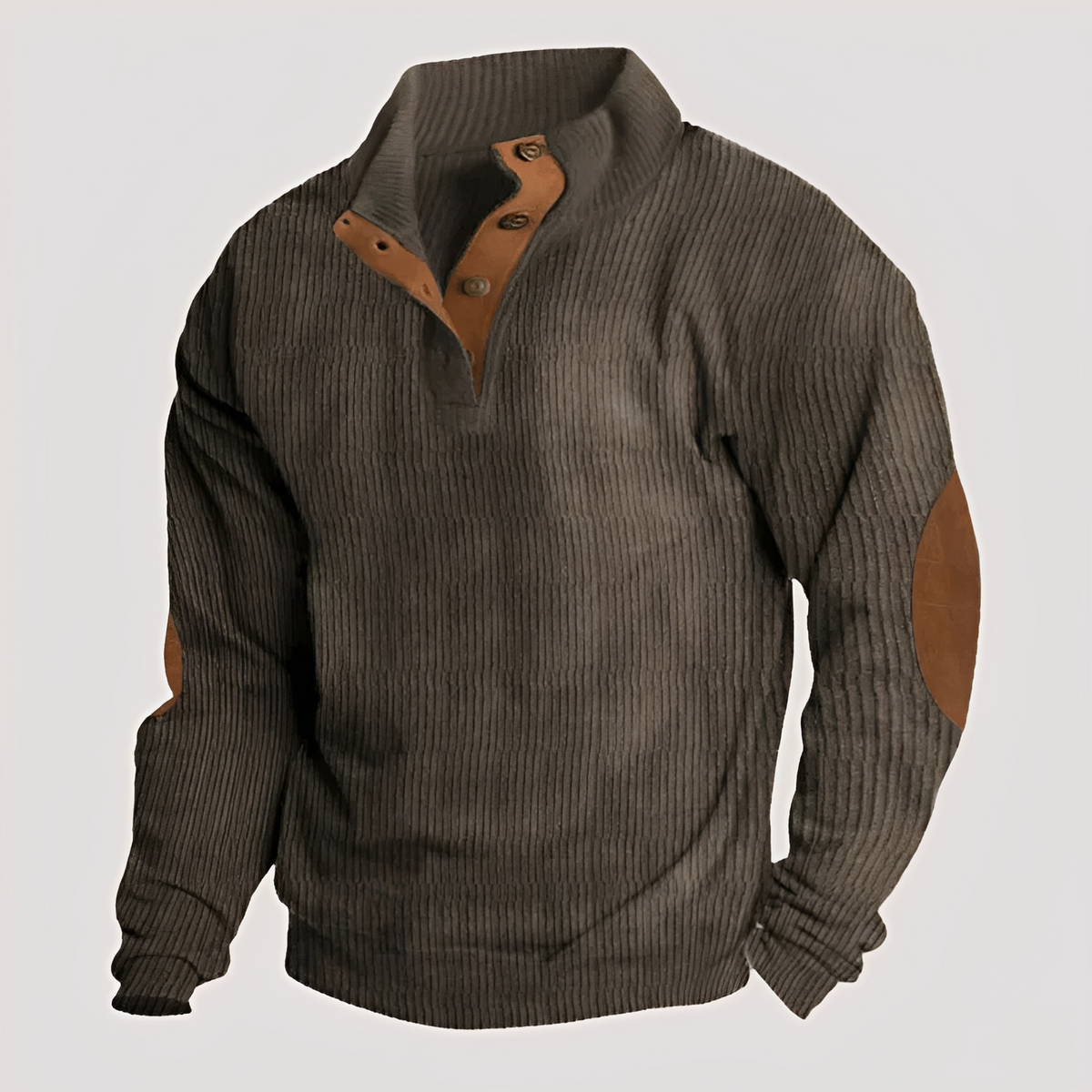 Rico - Langlebiger Pullover mit halber Knopfleiste