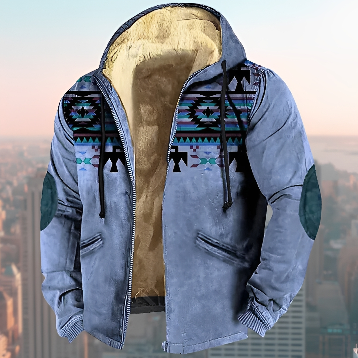 Laszlo - Retro-Hoodie-Jacke