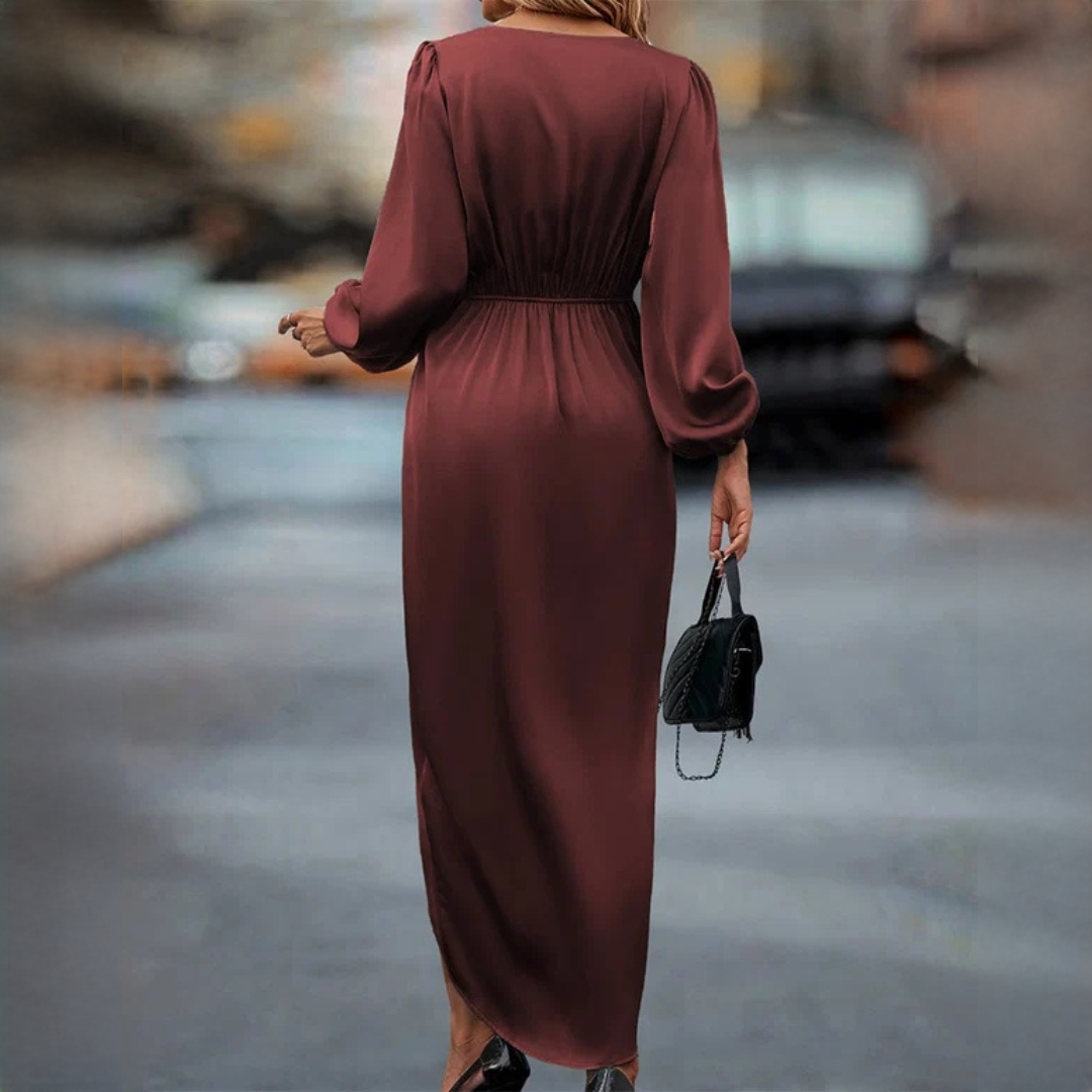 Leona - Edles Kleid mit Puffärmeln