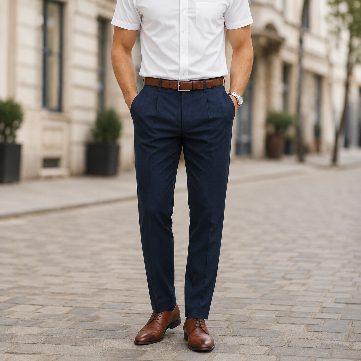 Brandon - Stilvolle Hose mit geradem Bein