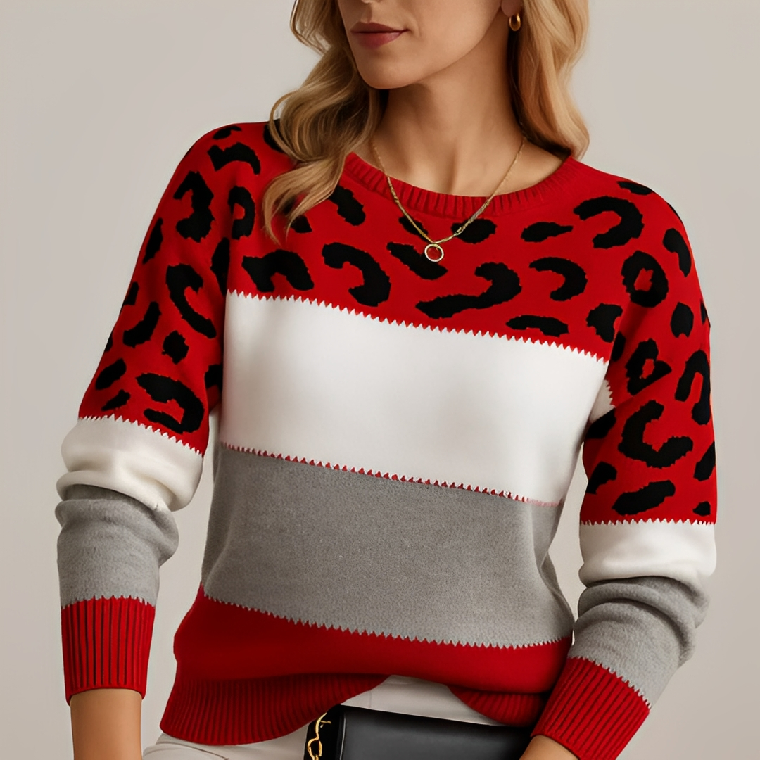 Raphaelle - Damenpullover mit lebendigem Muster