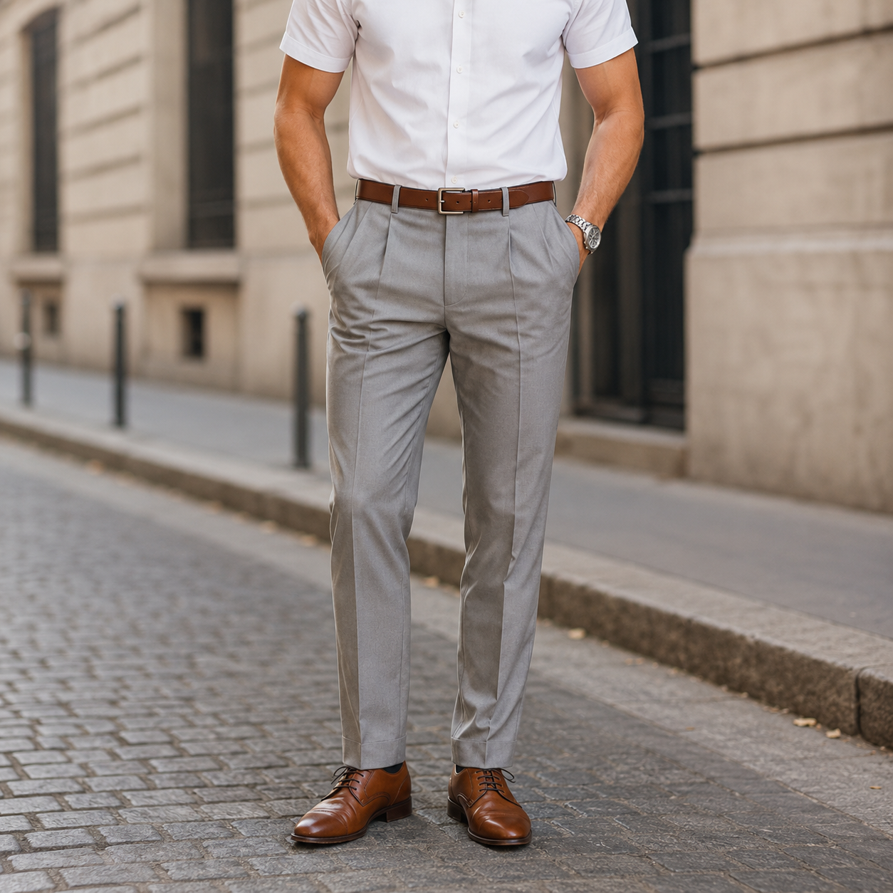 Brandon - Stilvolle Hose mit geradem Bein