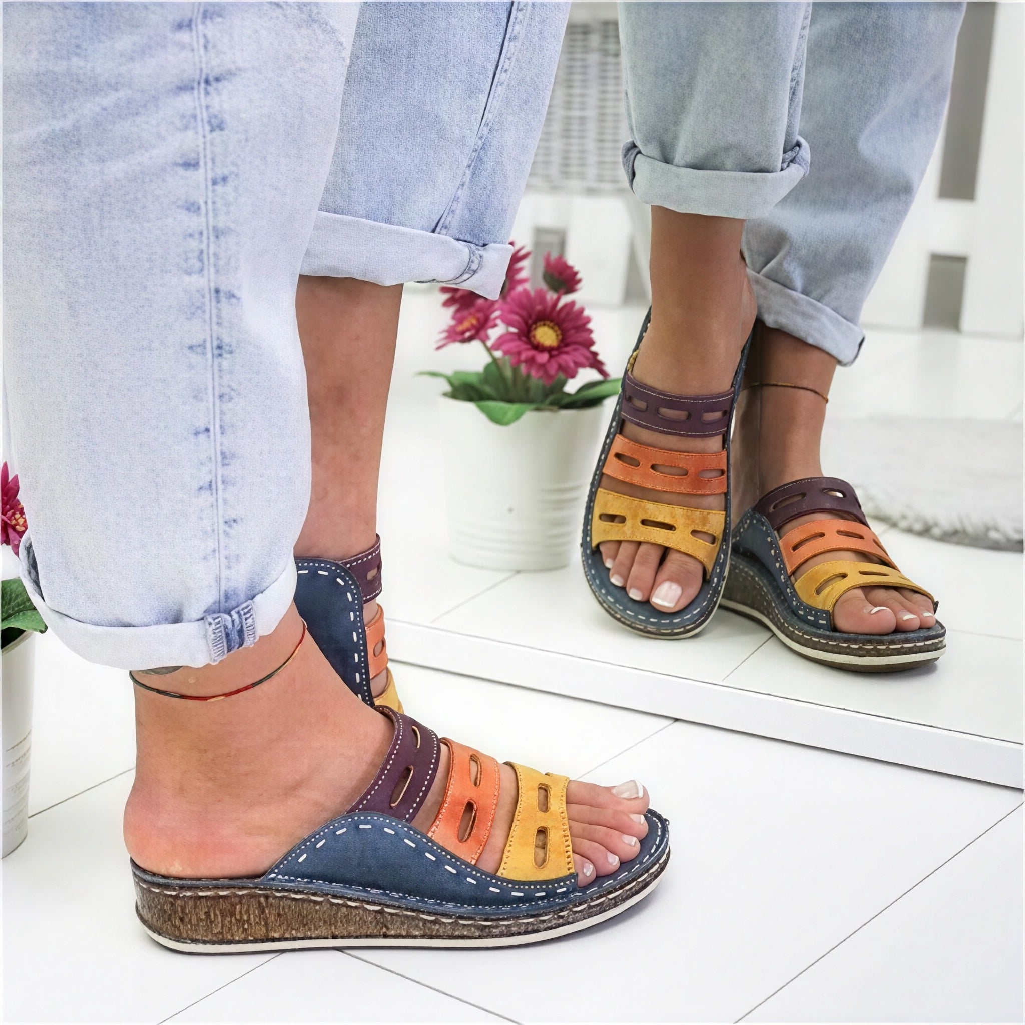 Stella - Sandalen mit Keilabsatz
