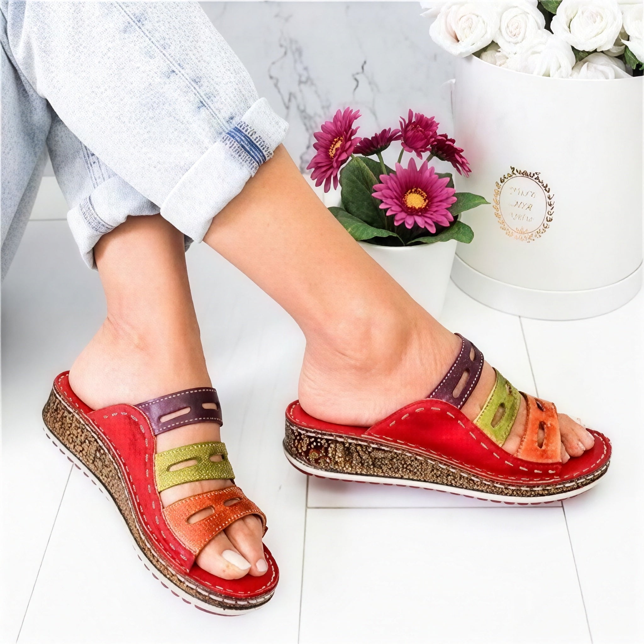 Stella - Sandalen mit Keilabsatz