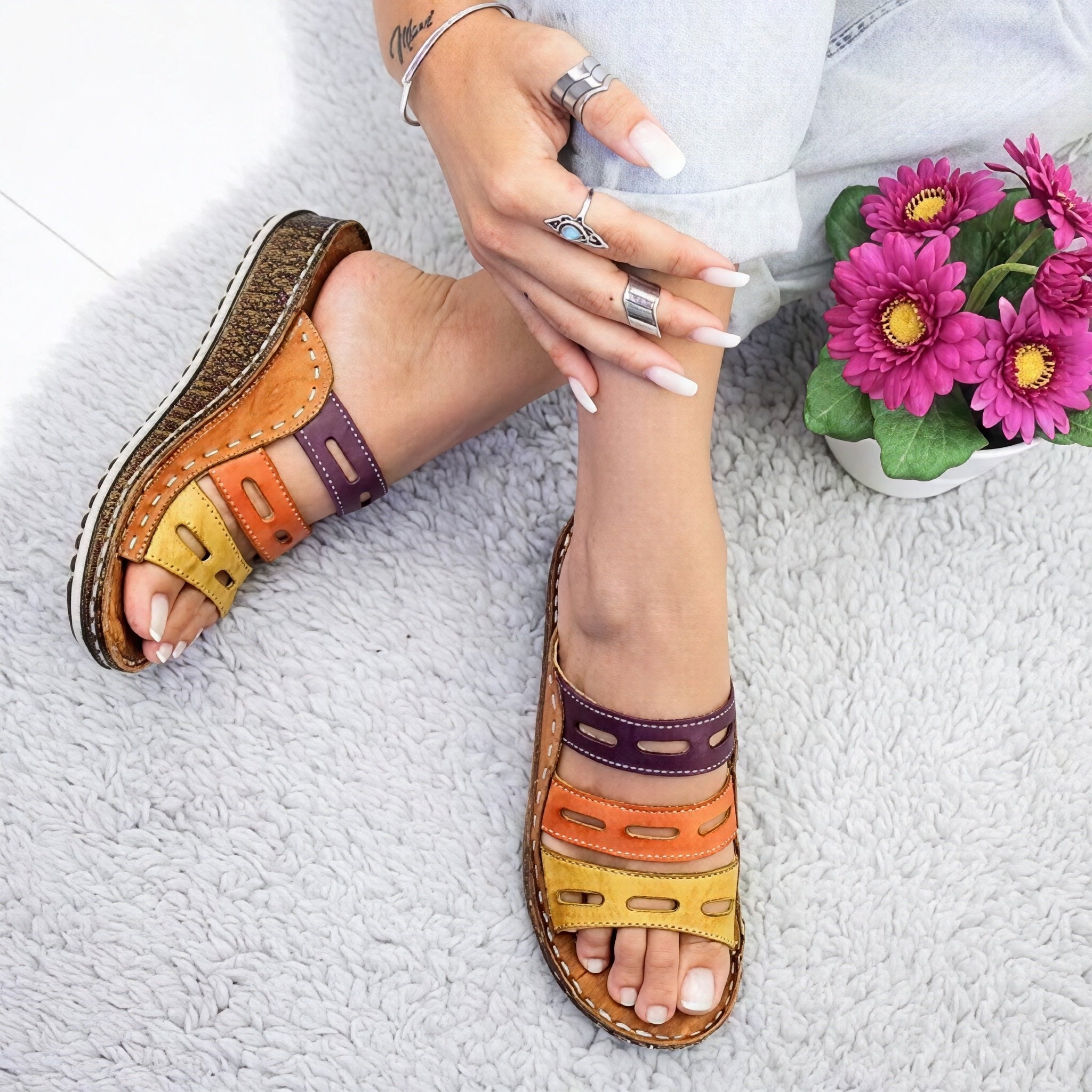 Stella - Sandalen mit Keilabsatz