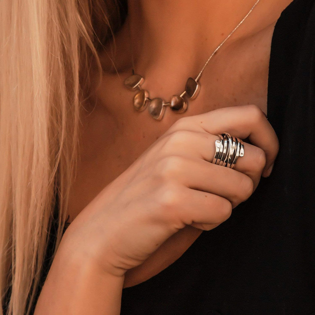 Bliss – Großer Vintage-Ring in Silber
