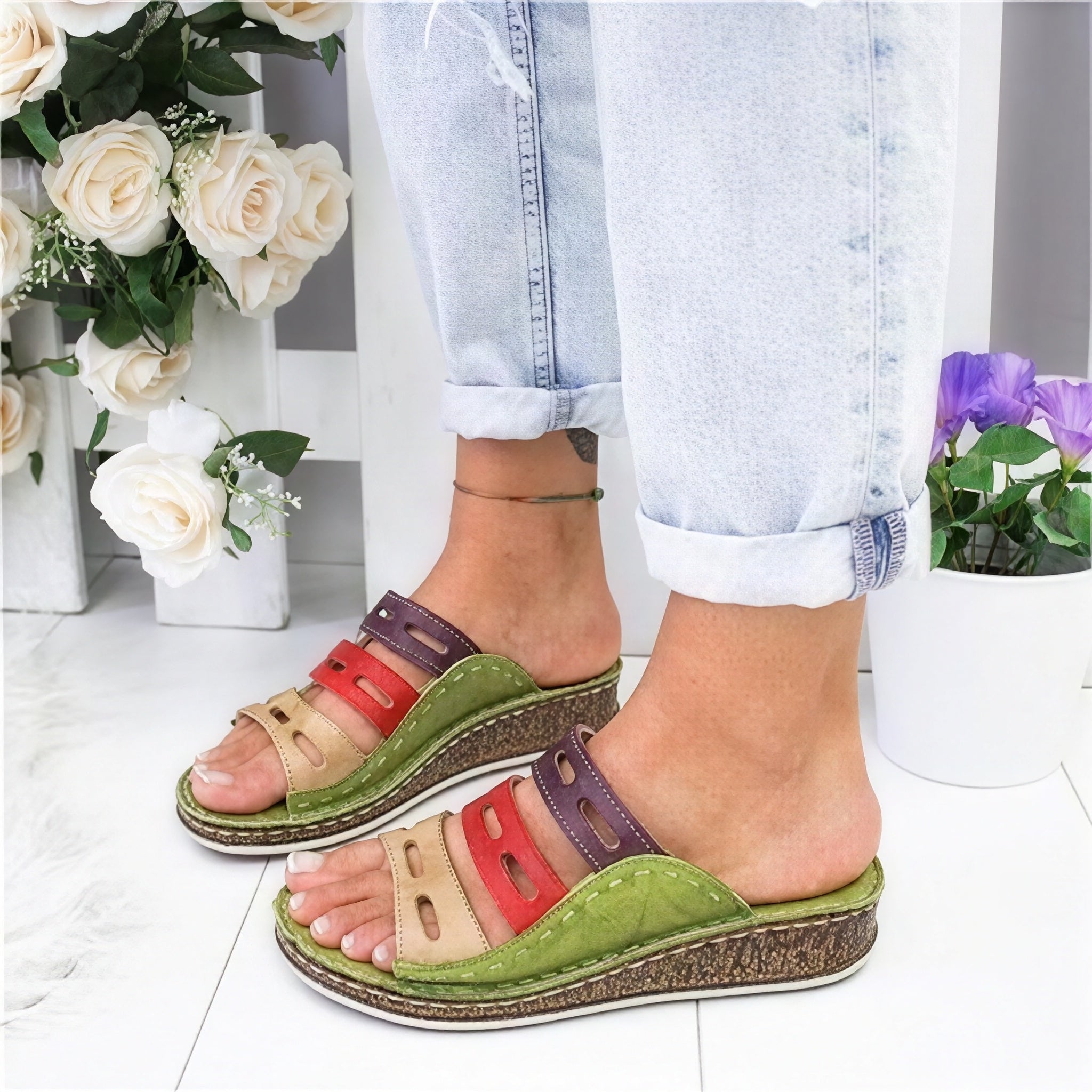 Stella - Sandalen mit Keilabsatz