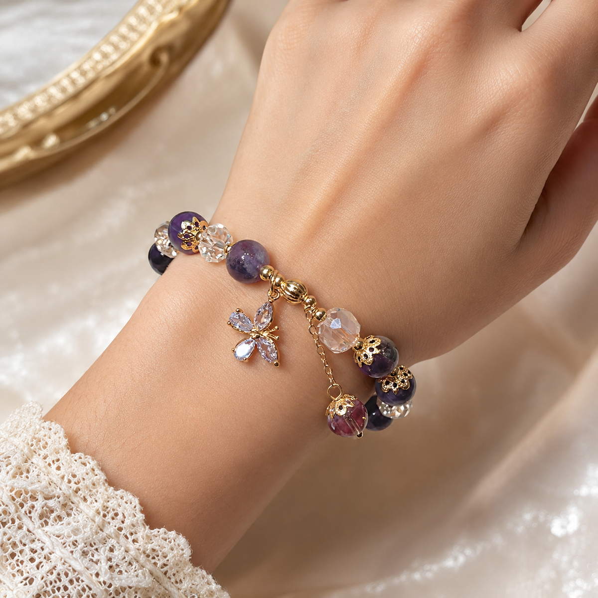 Aura – Heilsames Amethystarmband