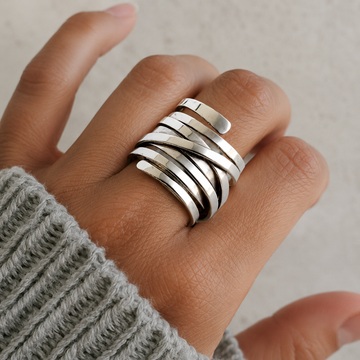 Bliss – Großer Vintage-Ring in Silber