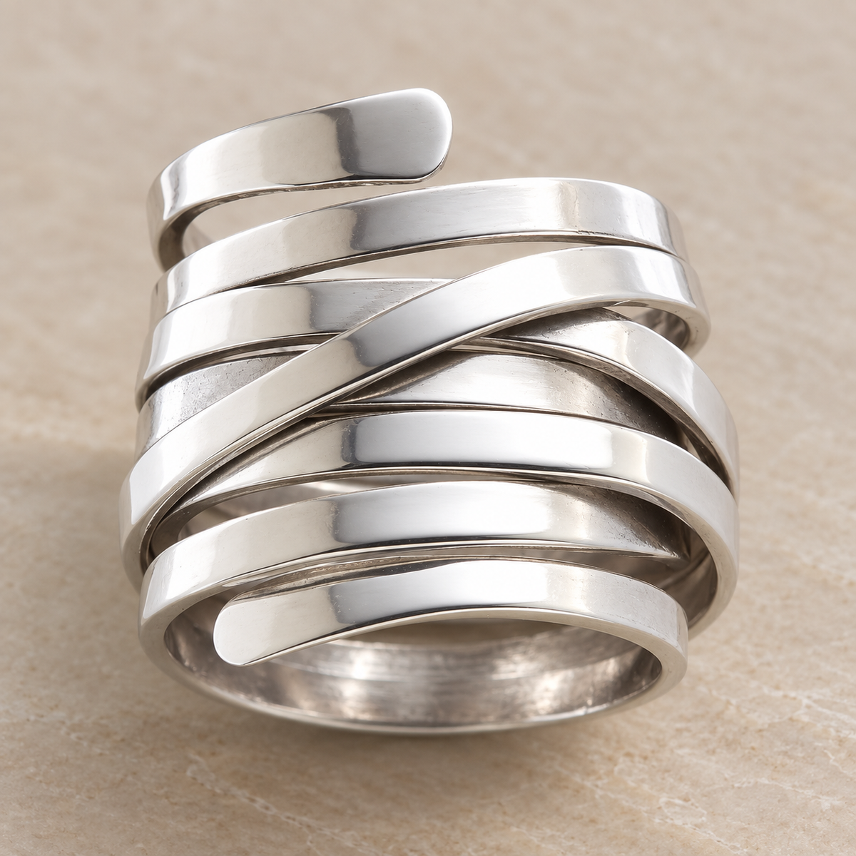 Bliss – Großer Vintage-Ring in Silber