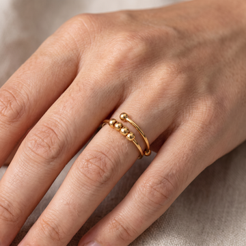 Maelis – Stresslindernder Ring mit drehbaren Perlen