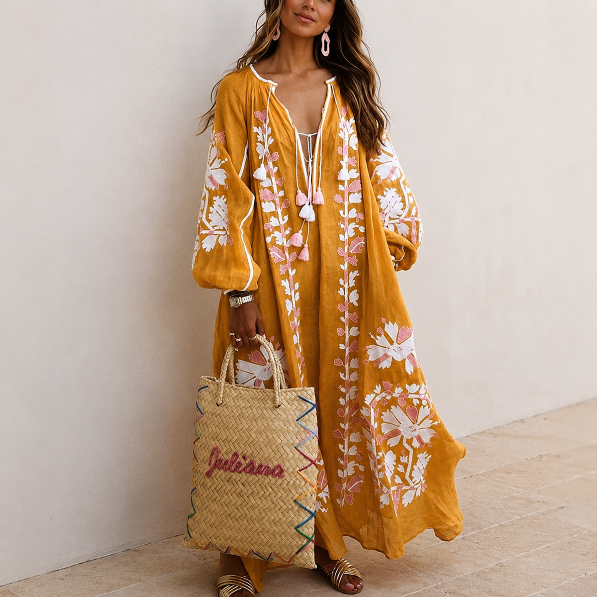 Nelia - Legeres Boho-Sommerkleid mit Blumenmuster